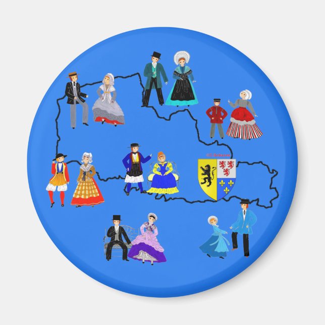 Nord-Pas-de-Calais, Frankreich Magnet (Vorne)