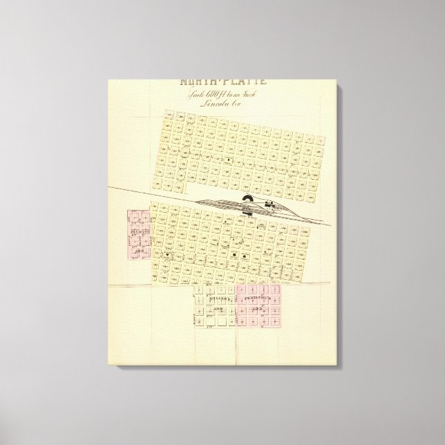 Nord Platte, Nebraska Leinwanddruck (Vorderseite)