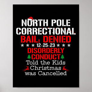 Nord-Poll-Korrektur ungeordnetes Verhalten Christm Poster