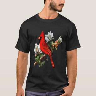 Nord-Roter Kardinal Perle auf einem Zweig-Kardinal T-Shirt