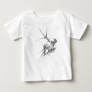 Nord Schwarz Weiß Abstrakte Stammes-Tätowierkunst Baby T-shirt