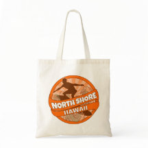 Nord Shore Hawaii Orange Surfer Logo Tasche