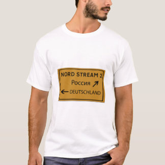 Nord-Strom-2-Unterwasserleitung zwischen T-Shirt