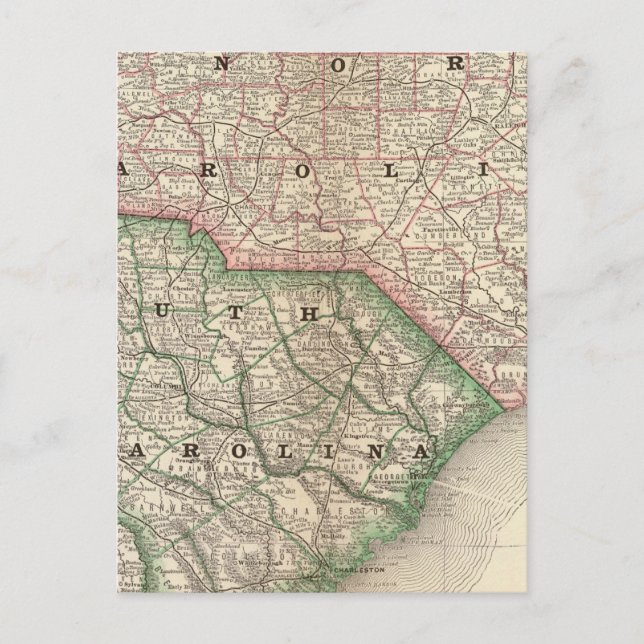 Nord-Süd-Carolina 3 Postkarte (Vorderseite)