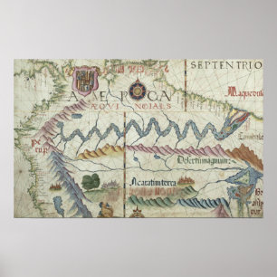 Nord-Südamerika, Einzelheiten aus der Welt Poster