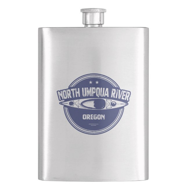Nord Umpqua Fluss Oregon Kayak Flachmann (Vorderseite)
