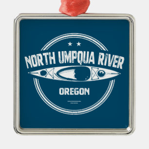 Nord Umpqua Fluss Oregon Kayak Ornament Aus Metall