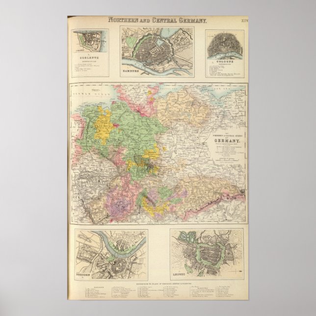 Nord- und Mitteldeutschland Poster (Vorne)