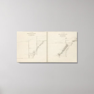 Nord und Süd-Abschnitte Leinwanddruck