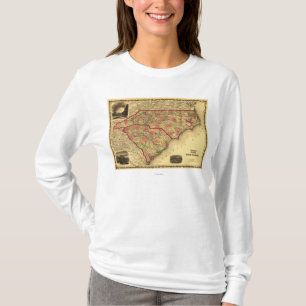 Nord und Süd CarolinaPanoramic Karte T-Shirt