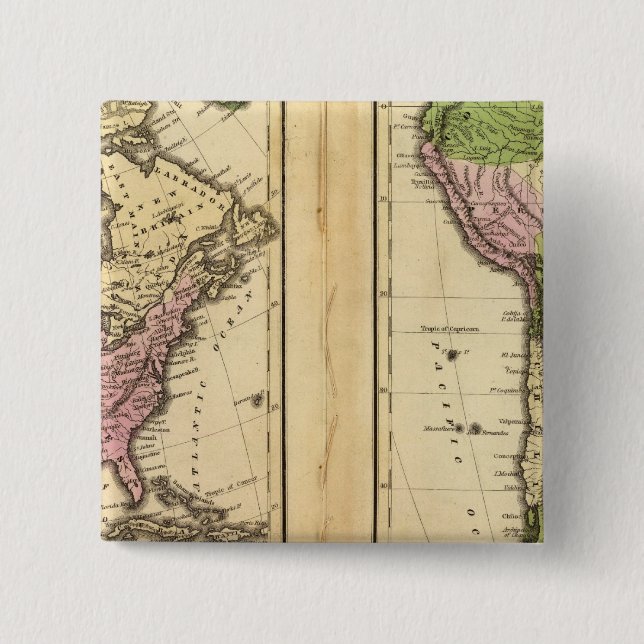 Nord- und Südamerika Button (Vorderseite)