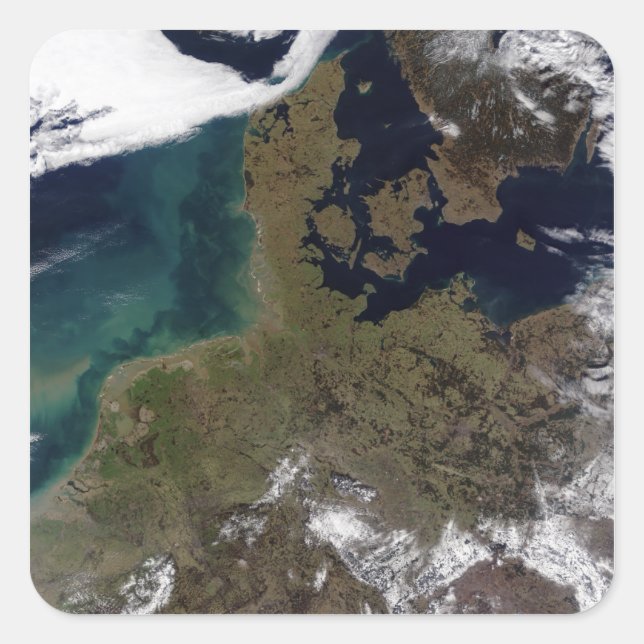 Nord-Western Europa Quadratischer Aufkleber (Vorderseite)