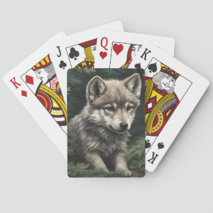 Nord Woods Wolf Cub Klassische Spielkarten