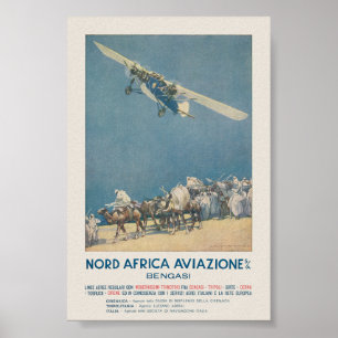 Nordafrika Aviazione Vintage Poster 1932