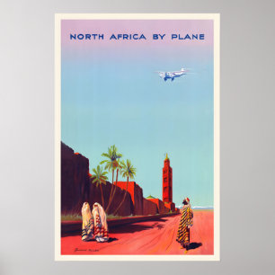 Nordafrika Marokko Kairo Ägypten Algerien Pyramide Poster