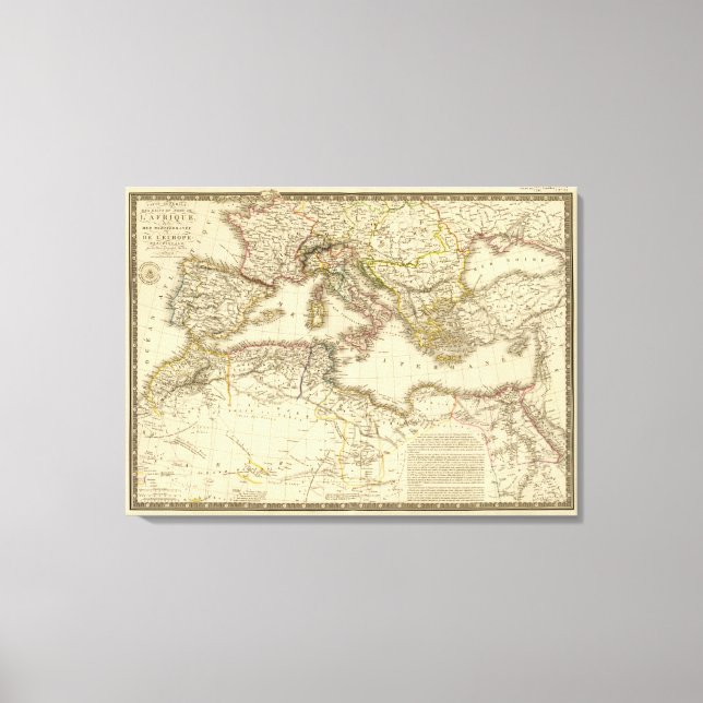 Nordafrika, Mittelmeer Leinwanddruck (Vorderseite)