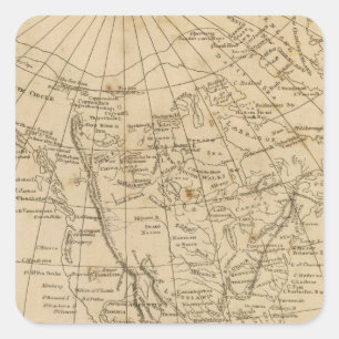 Nordamerika 15 quadratischer aufkleber