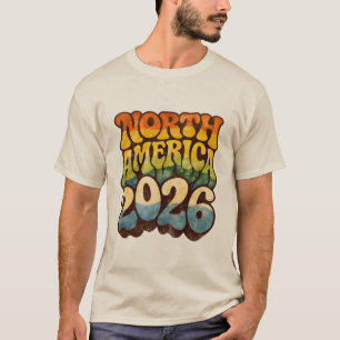 Nordamerika 2026 Retro – USA Kanada Mexiko T-Shirt