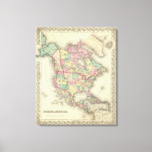 Nordamerika 48 leinwanddruck