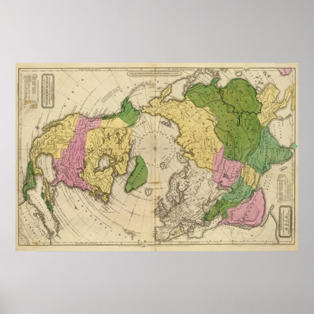 Nordamerika, Asien Poster (Vorne)