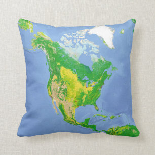 Nordamerika-Flächennutzungs-Karten-Kissen Kissen