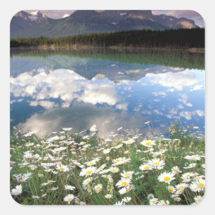 Nordamerika, Kanada, Alberta, Banff National 2 Quadratischer Aufkleber