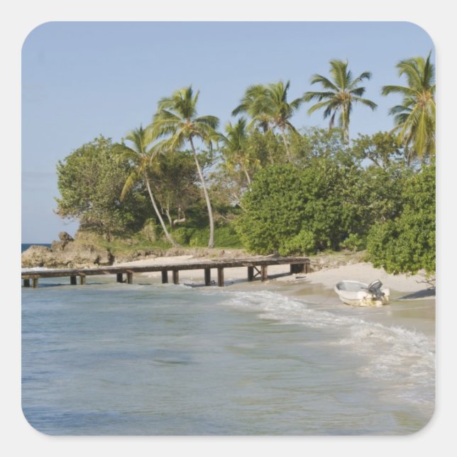 Nordamerika, Karibik, Dominikanische Republik Quadratischer Aufkleber (Vorderseite)