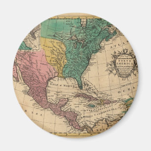 Nordamerika-Karte 1763 Magnet