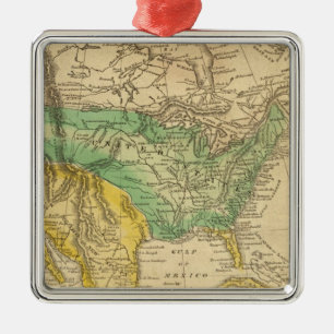 Nordamerika-Karte durch Worcester Ornament Aus Metall