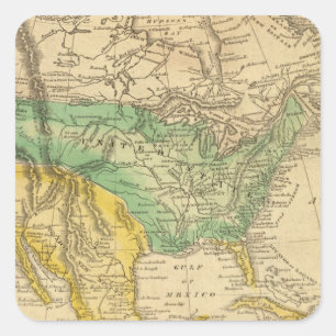 Nordamerika-Karte durch Worcester Quadratischer Aufkleber