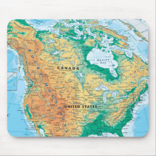 Nordamerika-Karte Mousepad