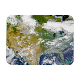 Nordamerika mit Rauch an Orten sichtbar. Magnet