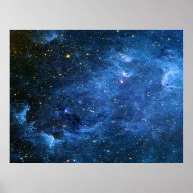 Nordamerika Nebula Infrared Blue Value Poster (Vorne)