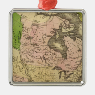 Nordamerika Olney Karte Ornament Aus Metall