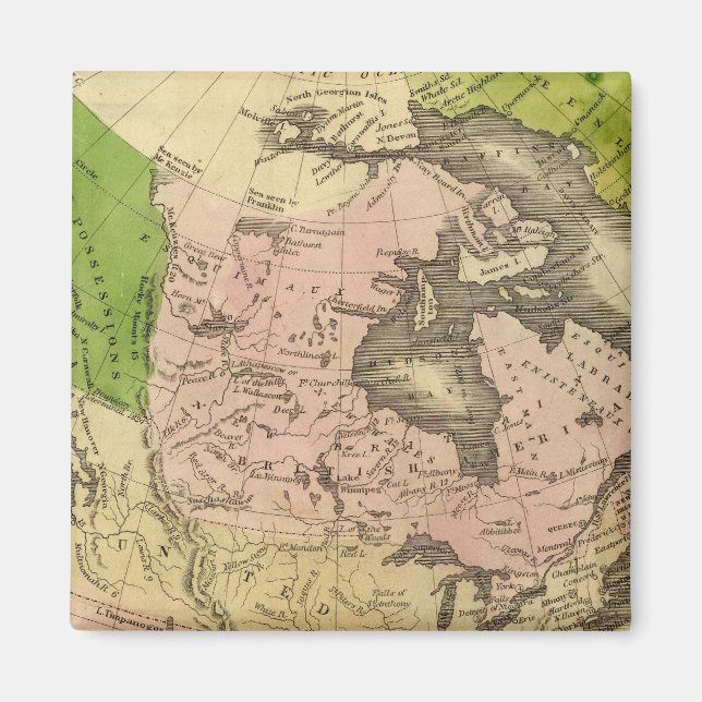 Nordamerika Olney Map Magnet (Vorne)