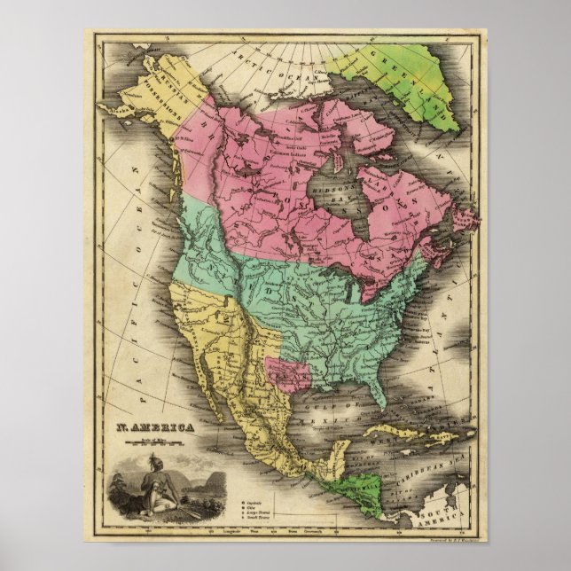 Nordamerika Poster (Vorne)