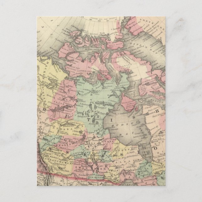 Nordamerika Postkarte (Vorderseite)
