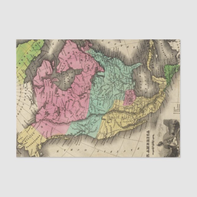 Nordamerika Seidenpapier (Vorderseite)