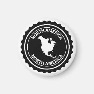 Nordamerika-Stempel Magnet