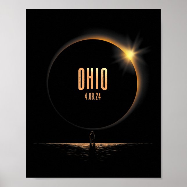 Nordamerika Total Solar Eclipse 2024 Poster (Vorne)