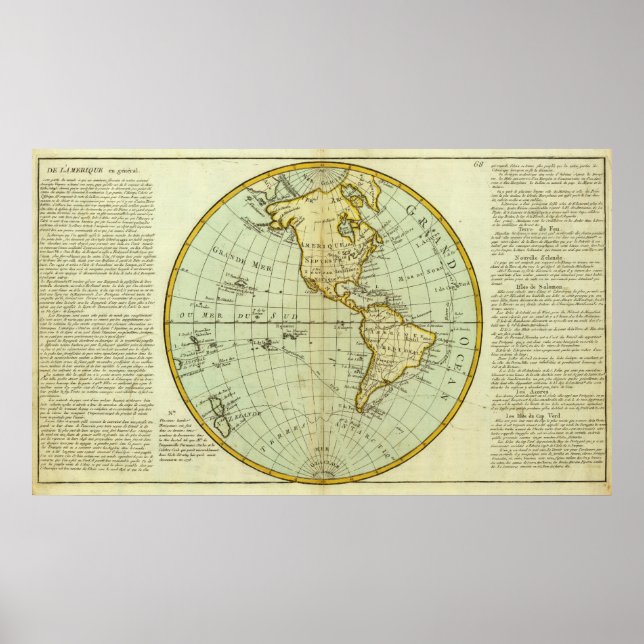 Nordamerika und Südamerika Poster (Vorne)