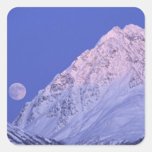 Nordamerika, USA, Alaska, Knik River, Quadratischer Aufkleber