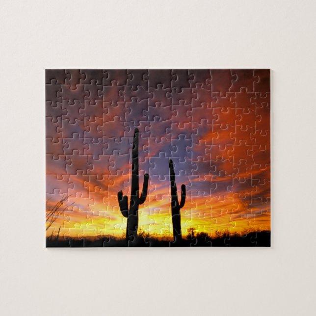 Nordamerika, USA, Arizona, Sonoran Wüste. Puzzle (Horizontal)