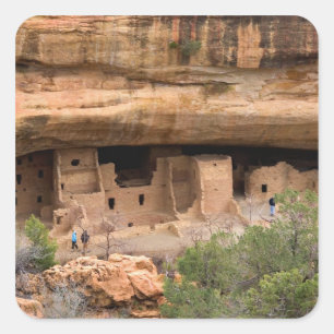 Nordamerika, USA, Colorado. Klippenbehausungen Quadratischer Aufkleber