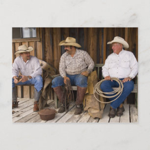 Nordamerika, USA Cowboys entspannen und Postkarte
