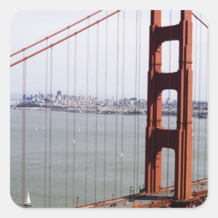Nordamerika, USA, Kalifornien, San Francisco. Quadratischer Aufkleber