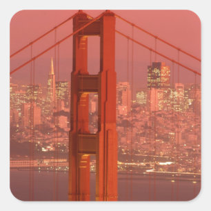 Nordamerika, USA, Kalifornien, San Francisco. Quadratischer Aufkleber