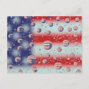 Nordamerika, USA, WA, Redmond, US-Flagge Postkarte