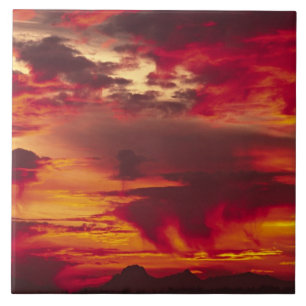 Nordamerika, USA, Washington, Seattle. Sonnenaufga Fliese