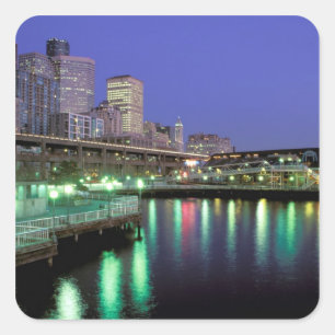 Nordamerika, USA, Washington Staat, Seattle.6 Quadratischer Aufkleber